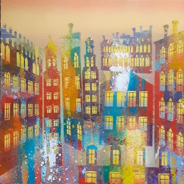 Peinture intitulée "VENITIENNE 04" par Bernard Ambielle, Œuvre d'art originale, Huile