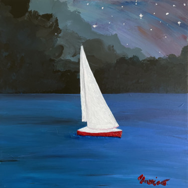 绘画 标题为“navigando nella not…” 由Enrico Torricelli, 原创艺术品, 丙烯