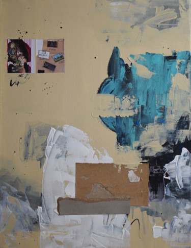 Schilderij getiteld "Appreciating silence" door Romilios, Origineel Kunstwerk, Acryl