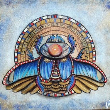 Peinture intitulée "Scarabée 1" par Cel . B, Œuvre d'art originale, Acrylique