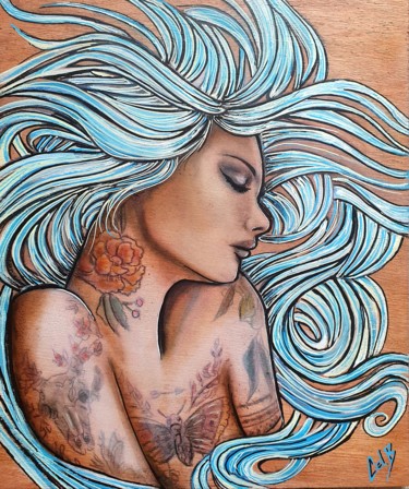 Peinture intitulée "" Eden "" par Cel . B, Œuvre d'art originale, Acrylique