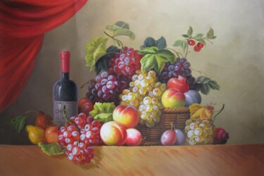 Peinture intitulée "Fruit 107" par Lermay Chang, Œuvre d'art originale, Huile Monté sur Châssis en bois