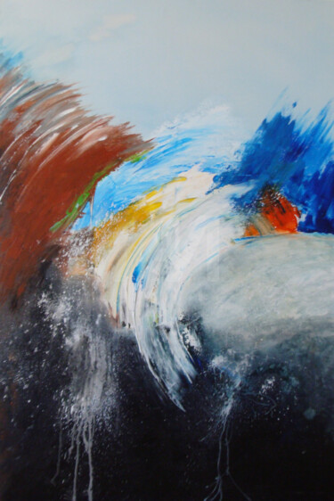 Malerei mit dem Titel "Regards, couleurs e…" von Nelly Carnet, Original-Kunstwerk, Acryl Auf Keilrahmen aus Holz montiert