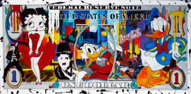 One dollar #2 绘画 标题为“One dollar #2” 由Thierry Angot, 原创艺术品, 丙烯