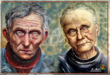 数字艺术 标题为“hommage aux parents…” 由Pierre Peytavin, 原创艺术品, 数字油画
