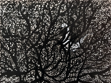 图画 标题为“Une apparition” 由Camille Rouschmeyer, 原创艺术品, 墨