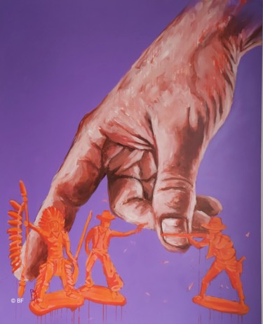 Painting titled "Plastic War Purple" by Bf, Original Artwork, Acrylic