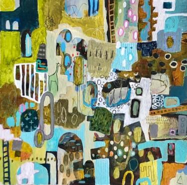 Painting titled "L'hiver en avril" by Claudia Dumont, Original Artwork, Acrylic