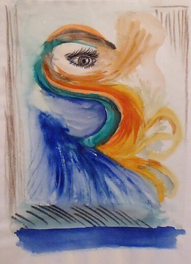 Peinture intitulée "REGARD APOCALYPTHIQ…" par Michel Moutte, Œuvre d'art originale, Acrylique