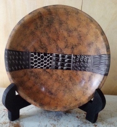 Sculpture titled "Jungle print" by Obed Omwange, Original Artwork, Stone