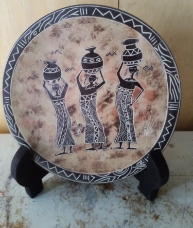 Sculpture titled "Soapstone dish/frui…" by Obed Omwange, Original Artwork, Stone