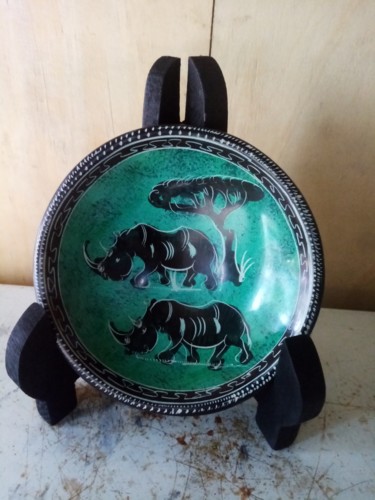 雕塑 标题为“Soapstone dish/frui…” 由Obed Omwange, 原创艺术品, 石