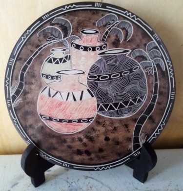 Sculpture titled "Soapstone dish/frui…" by Obed Omwange, Original Artwork, Stone