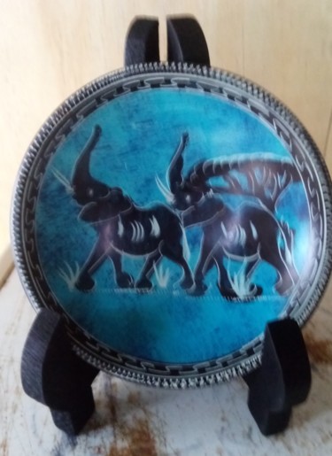 Sculpture titled "Soapstone dish/frui…" by Obed Omwange, Original Artwork, Stone
