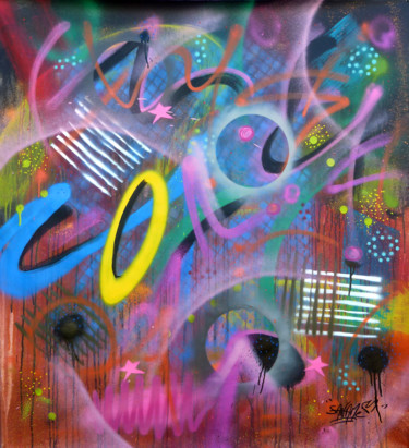 Peinture intitulée "Abstract 2107" par Saname, Œuvre d'art originale, Acrylique