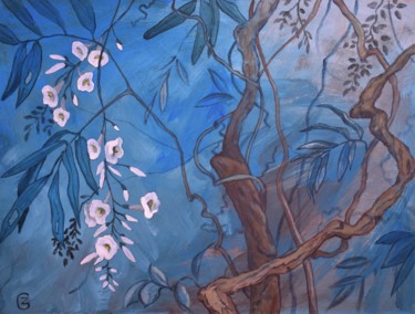 Картина под названием "Garden" - Grigorii Zulkarniaev, Подлинное произведение искусства, Акрил