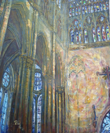 Peinture intitulée "Le reflet d'une rose" par Philippe Lasselin, Œuvre d'art originale, Acrylique