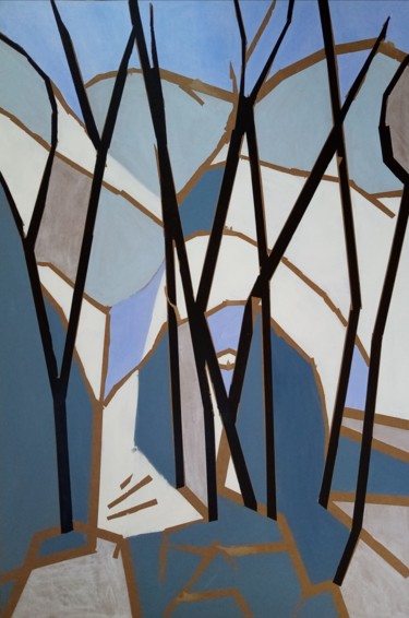 la cathédrale blanche Peinture intitulée "la cathédrale blanc…" par Pascale Rodriguez, Œuvre d'art originale, Acrylique