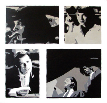 Schilderij getiteld "Pulp Friction" door Steve Haes, Origineel Kunstwerk, Olie
