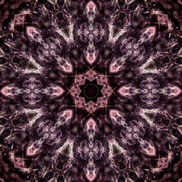 Digital Arts titled "Rose Gold Mandala" by Mrn, Original Artwork, 2D Digital Work