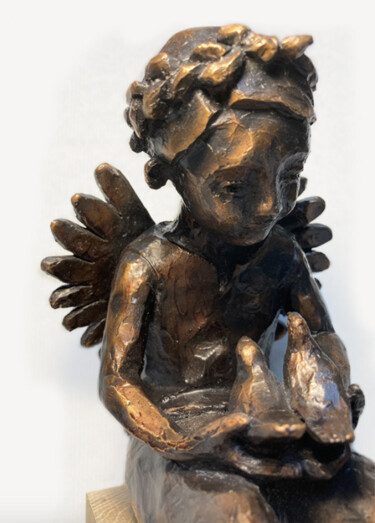 les tourtereaux / lovebirds Sculpture titled "les tourtereaux / l…" by Sophie Barut, Original Artwork, Bronze