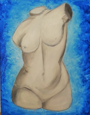 Buste Peinture intitulée "Buste" par Myriam Gylon, Œuvre d'art originale, Huile