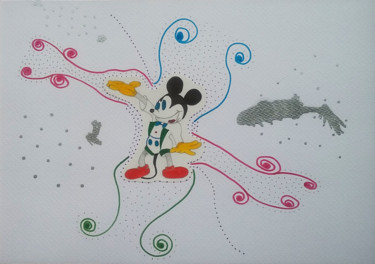 Rongeur sur le podium Dessin intitulée "Rongeur sur le podi…" par Patricia Saccaggi, Œuvre d'art originale, Crayon