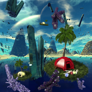 Digital Arts titled "Extreme Camping" by Rikkihop, Original Artwork, 3D Modeling