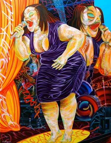 Peinture intitulée "Beth Dito" par Laurent Messager, Œuvre d'art originale, Huile Monté sur Châssis en bois
