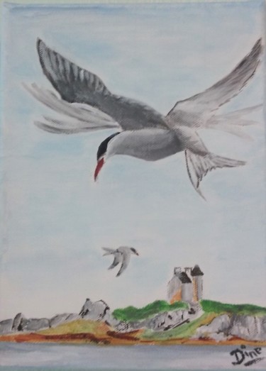 Peinture intitulée "Sterne" par Nadine Bichon, Œuvre d'art originale, Huile