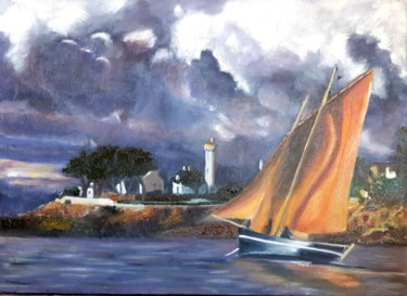 Peinture intitulée "Sigode morbihannaise" par Nadine Bichon, Œuvre d'art originale, Huile