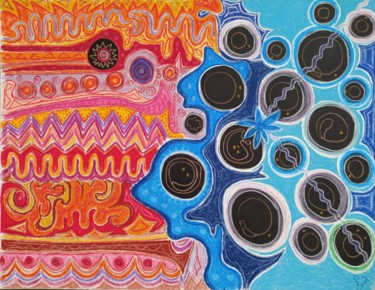 Painting titled "From which side do…" by Maria Kozyrenko, Original Artwork, Pastel