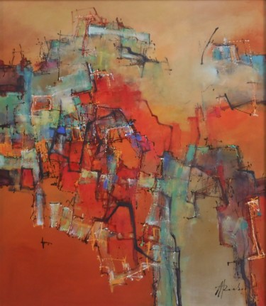 Morning Painting titled "Morning" by Martin Racko, Original Artwork, Acrylic Mounted on Cardboard