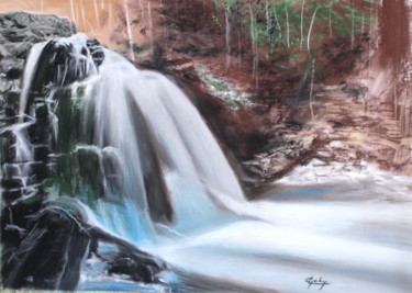 Peinture intitulée "Le Chéran" par Adyne Gohy, Œuvre d'art originale, Pastel
