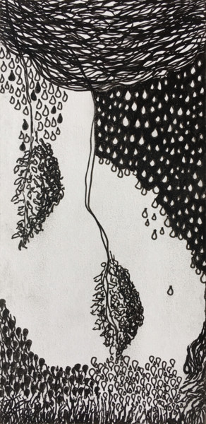 图画 标题为“Orage” 由Camille Rouschmeyer, 原创艺术品, 标记