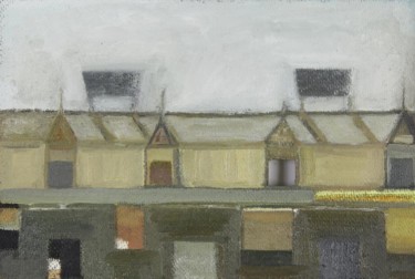 绘画 标题为“Nesting Boxes” 由Martyna Benedyka, 原创艺术品, 油 安装在木板上