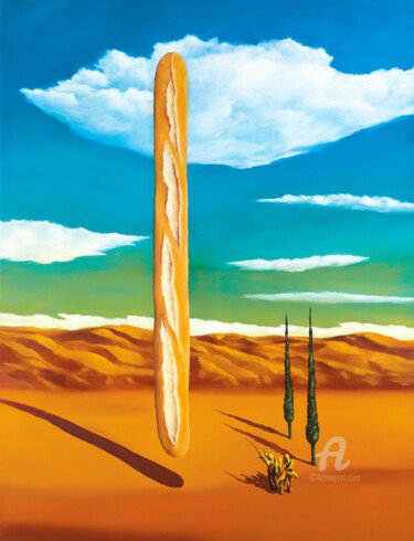 Die erneute Reise zu einer unerklärlichen Erscheinung eines 绘画 标题为“Die erneute Reise z…” 由Erich Kraft, 原创艺术品, 油