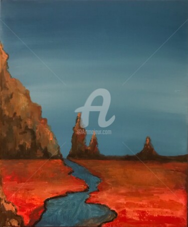绘画 标题为“Desert 2” 由Stephanie Rebato, 原创艺术品, 丙烯 安装在artwork_cat.上