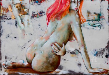 Peinture intitulée "MIRAGE 2" par Paule-Andree Maraval, Œuvre d'art originale, Huile Monté sur Châssis en bois