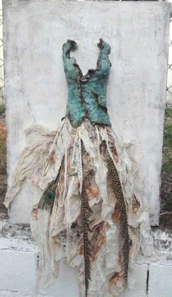 "The Peacock" Sculpture titled ""The Peacock"" by Calliope Konsta, Original Artwork, Clay