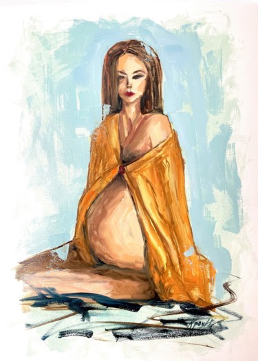 Картина под названием "The Queen" - Anastasiya Krokhmal ( Art Kroha), Подлинное произведение искусства, Масло