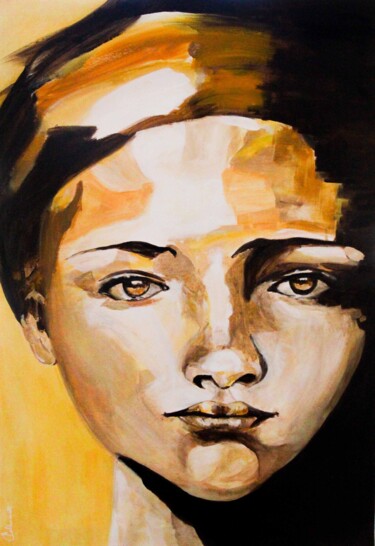 INTROSPECTION Peinture intitulée "INTROSPECTION" par Pascale Albizzati, Œuvre d'art originale, Acrylique Monté sur Châssis en bois
