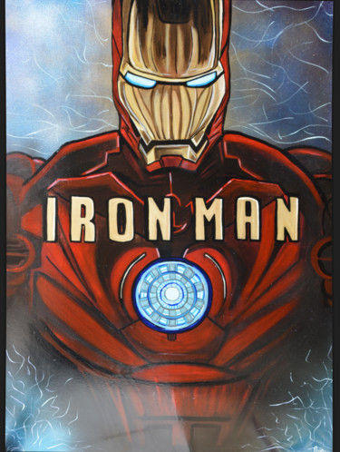 Iron Man Peinture intitulée "Iron Man" par Antonella Castrovillari, Œuvre d'art originale, Acrylique Monté sur Châssis en bois