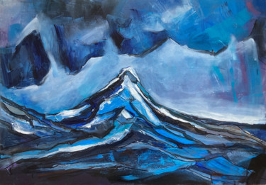 绘画 标题为“Mount Kazbek. Cauca…” 由Nazar Tuvakov, 原创艺术品, 丙烯