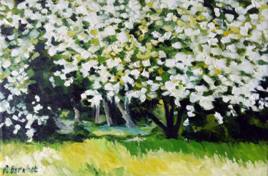 Peinture intitulée "C'est le printemps !" par Pascal Brachet, Œuvre d'art originale, Huile