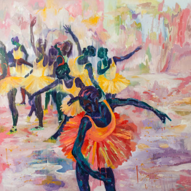 绘画 标题为“Dancers of Tenderne…” 由Dominic Virtosu, 原创艺术品, 油 安装在木质担架架上