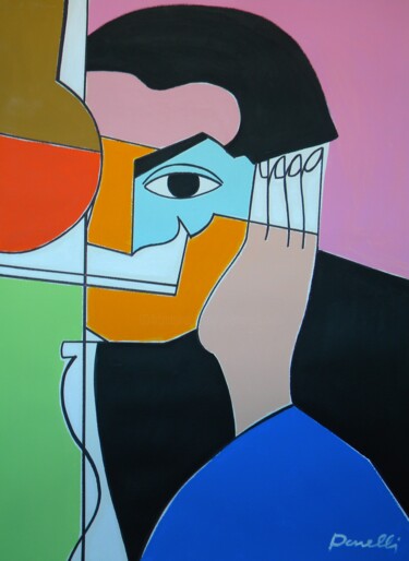 Schilderij getiteld "Sawirka Pablo Picas…" door Gabriele Donelli, Origineel Kunstwerk, Acryl