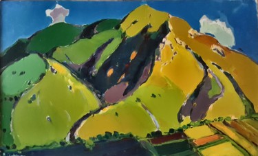 The mountains Schilderij getiteld "The mountains" door Mher Chatinyan, Origineel Kunstwerk, Olie