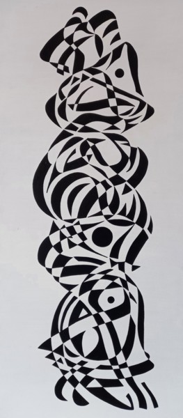 Painting titled "CROSSING SPACES." by Oleksandr Lekomtsev, Original Artwork, Oil