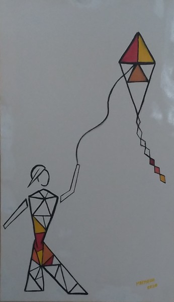 绘画 标题为“Menino brincando co…” 由Marcos Henrique Mello, 原创艺术品, 油